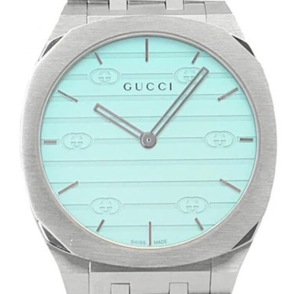 Gucci Other - Gucci, NEW, Swiss Quartz Blue Dial 38mm Men's Watch, Sapphire Crystal, YA163409